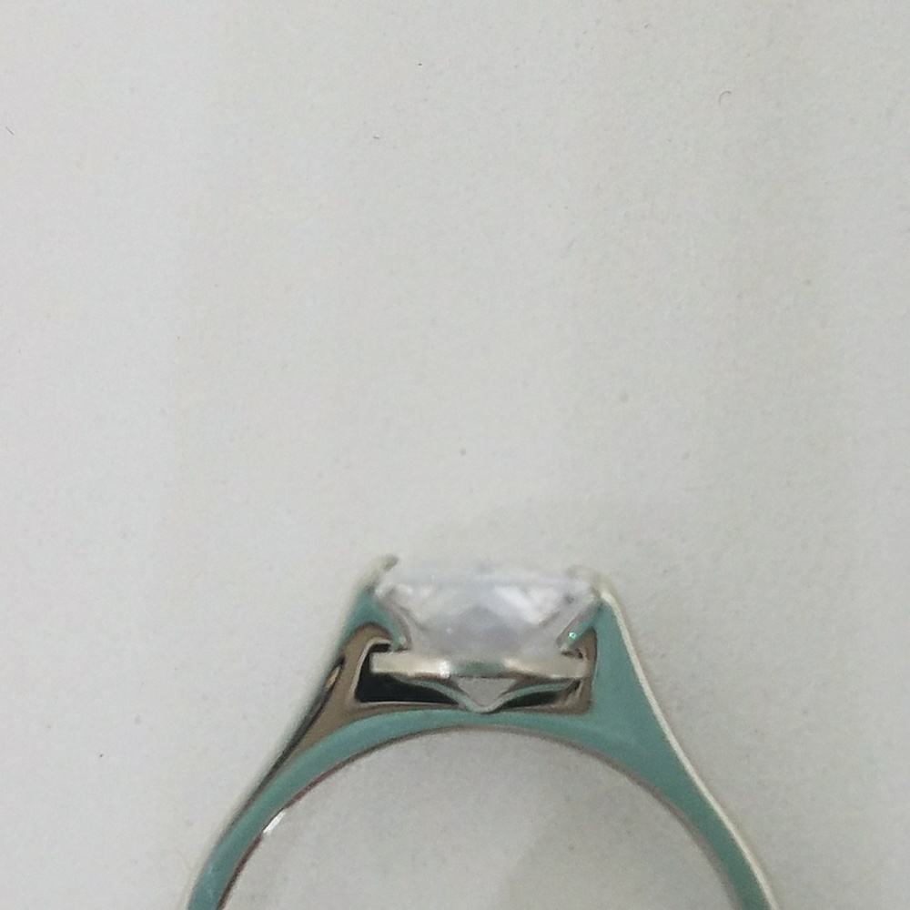 NWT Rectangle Cz Engagement Ring Size 9 - Picture 5 of 8